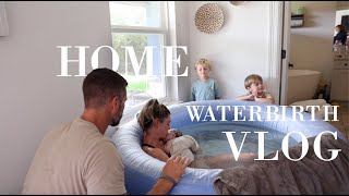 Natural Home Birth Vlog | Peaceful Water Birth. Labor \& Delivery of baby Poppy Love!