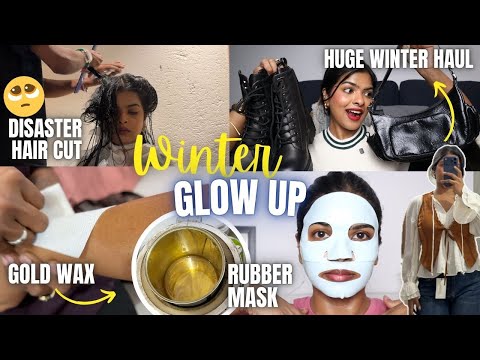 winter *VACATION* GLOW UP 2025 + huge HAUL ❄️🛍️ | WORST haircut? 💇‍♀️,Korean face spa, gold WAXING