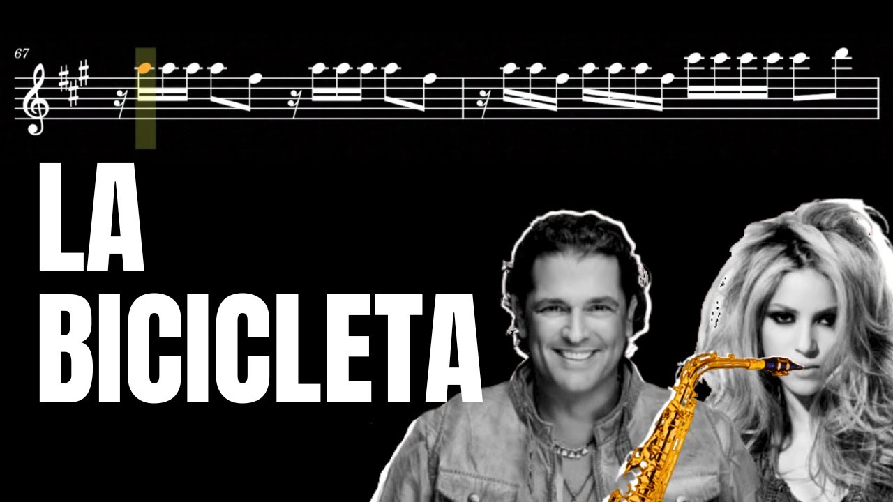 🎷PLAYALONG🎷 LA BICICLETA alto sax (Partitura + Karaoke) || CARLOS VIVES