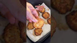 2-ingredient Banana Coconut Cookies 🍌🥥🍪#cookies #food #shorts