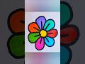 How To Draw Colourful Flower Easy Drawing Flower Youtubeshorts Trending Shorts Viral 