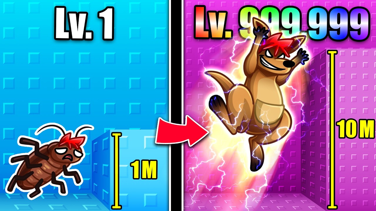 Roblox : +1 Jump Evolve Tower 🐸 ฉันวิวัฒนาการตัวเองเป็นสัตว์ระดับ MAX เพื่อผ่าน OBBY !!!