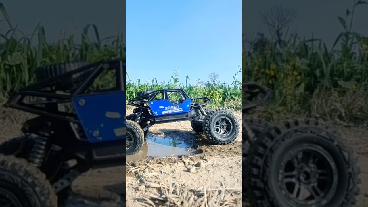 Радиоуправляемая машинка тянет трактор 