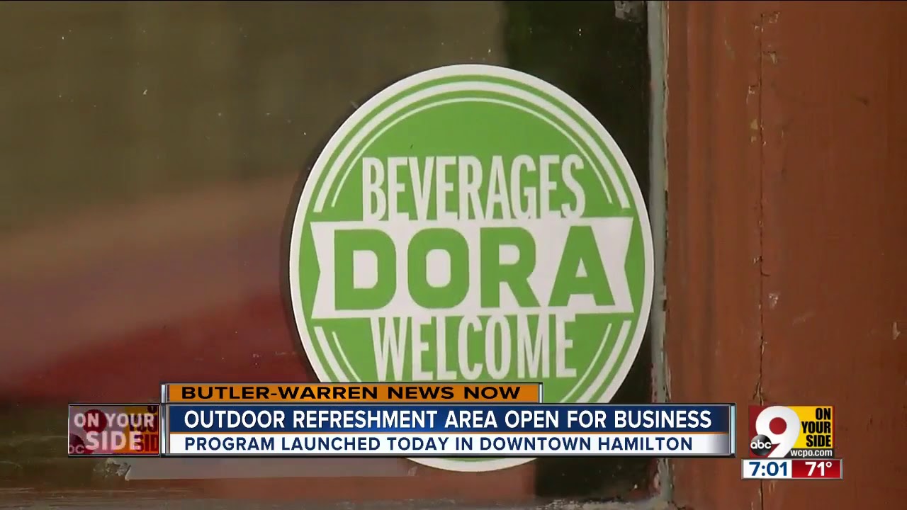 Outdoor refreshment area open for business