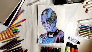 DESENHO A LÁPIS REALISTA SUPER -HERÓIS E VILÕES  #1 // Nebulosa Marvel - Thayla Lavinia screenshot 5