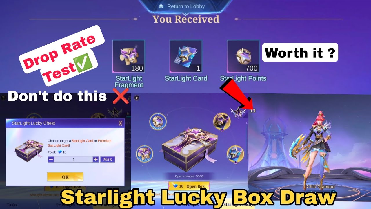 DROP RATE TEST !! HANABI SEPT STARLIGHT LUCKY BOX DRAW (WORTH IT?) - MLBB