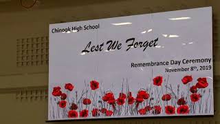 Rememberance Day 2019 Chinook High School