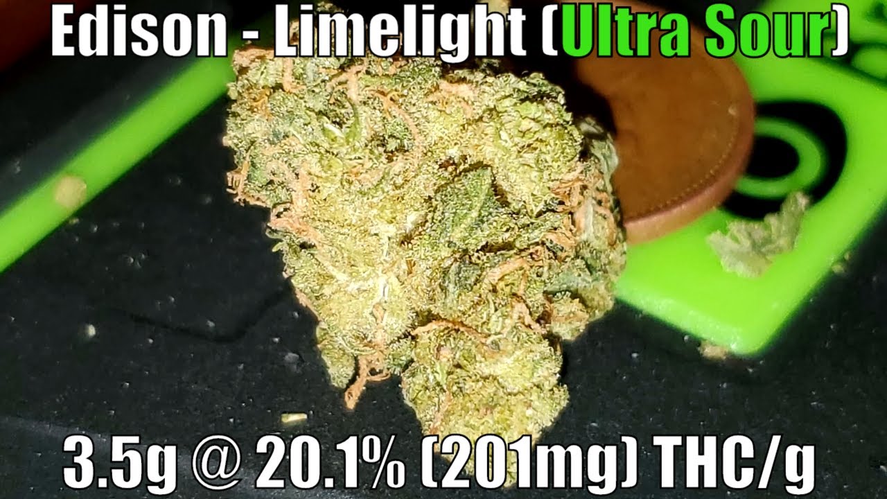 Edison - Limelight (Ultra Sour) Unboxing Review - 3.5g @ 20.1% (201mg) THC/g (+Extreme Closeups)