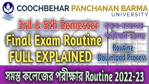 CBPBU Exam News | Final Exam Routine: FULL EXPLAINED 3rd & 5th Semester 2022-23
