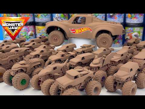 🤯30x Hot Wheels Monster Trucks & Monster Jam Monster Trucks Mudders Mystery?? Reveal + Dee RC