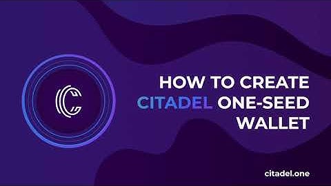 How to create Citadel One-seed wallet (UPDATED)