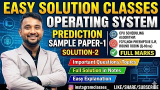 OPERATING SYSTEM I CPU SCHEDULING ALGORITHM I FCFS/SJF/RR/ I 15 MARKS TOPIC I CCSU I BCA-4TH SEM I