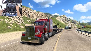 Straight piped Peterbilt 389  American Truck Simulator | Thrustmaster TX