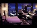 【あつ森】Lofi Night|都会のお部屋でゆっくりと過ごす深夜|ちょっとジャズ|ページをめくる音|作業・勉強【1時間】
