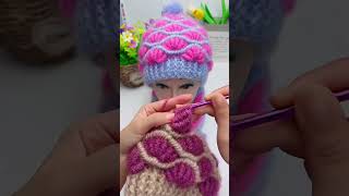 Cozy crochet hat stitch 👒 #crochet #crocheting #knitting #handmade #diy