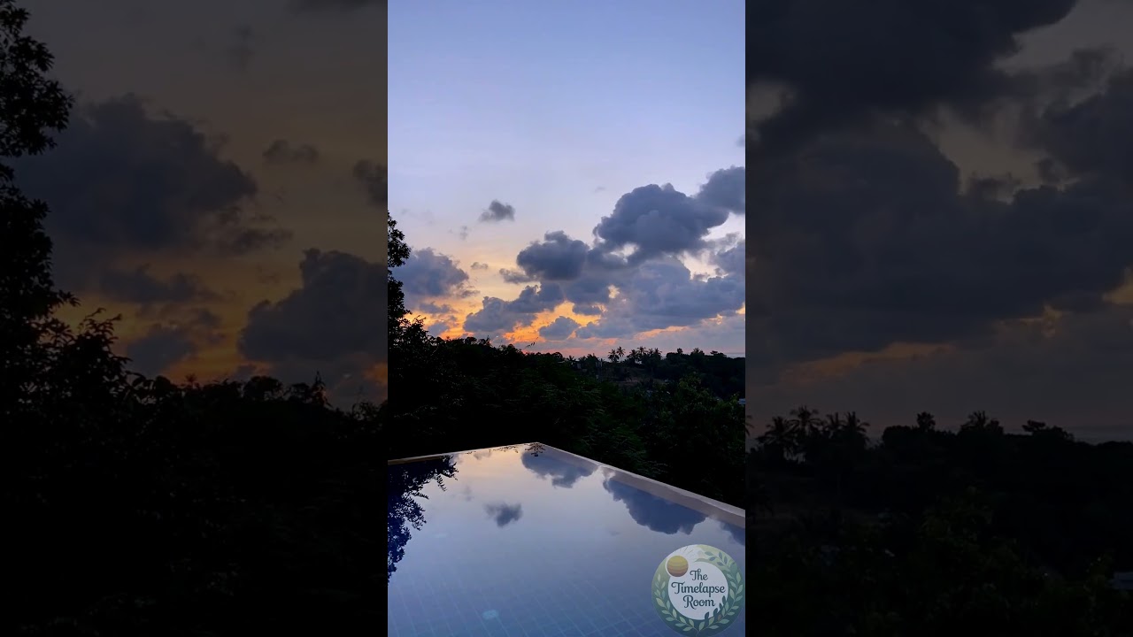Sunset Timelapse 🌅 | Clouds Drift Over a Small Forest 