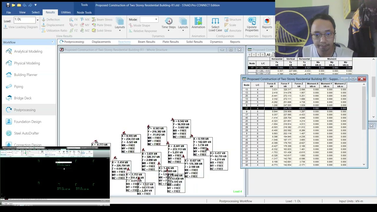 Extracting ultimate load from STAAD Pro