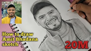 Indian Most Popular YouTuber - Amit Bhadana sketch - How to draw ll Sulabha Arts