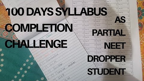 🎯 100 Days to Complete NEET 2026 Syllabus | Study Challenge Begins 🚀🔥💯