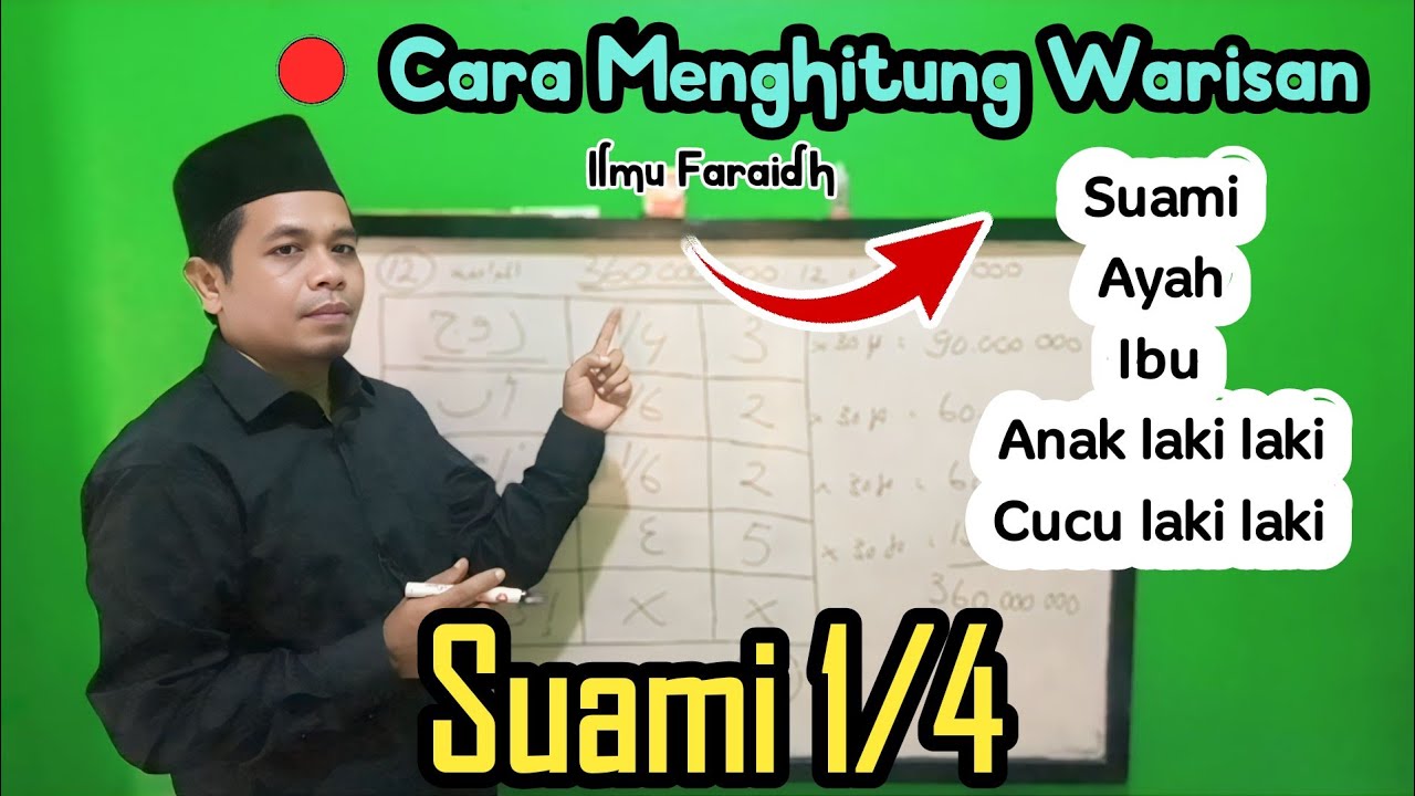 MENGHITUNG WARISAN SUAMI 1/4