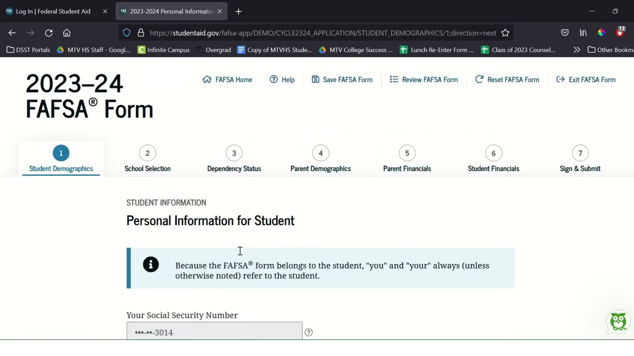 2023- 2024 FAFSA Walk-through: Spanish Version