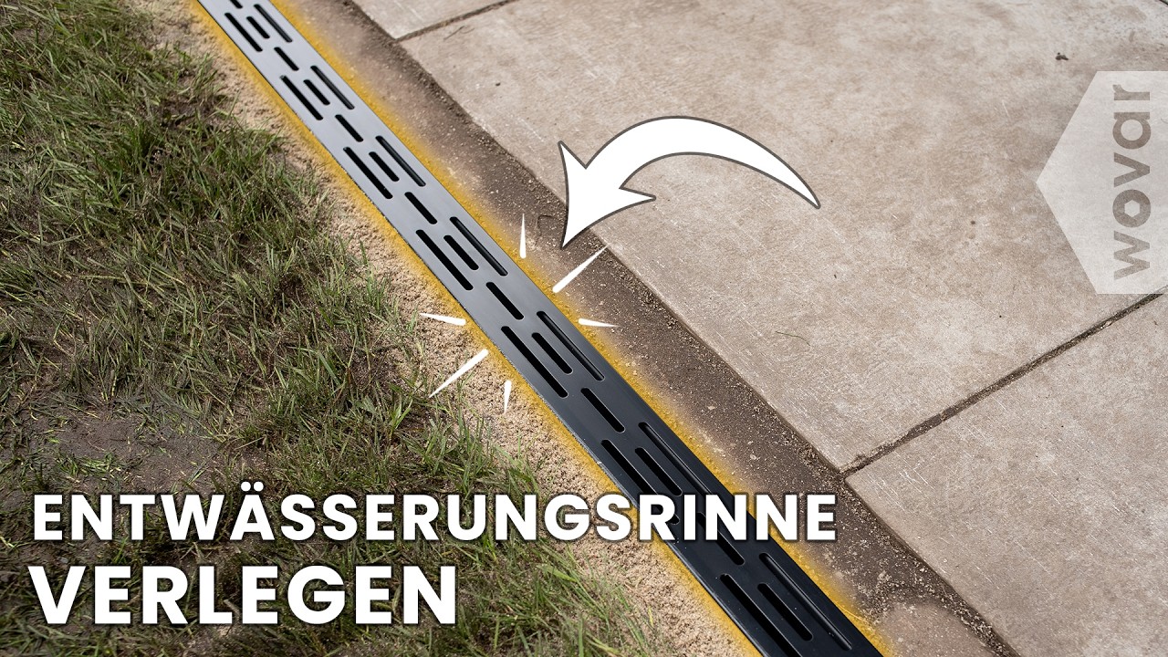 Entwässerungsrinne verlegen: Anleitung für Linienentwässerung & Regenwasser
