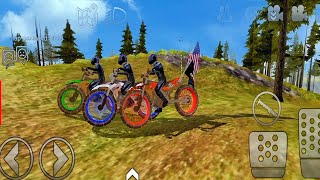 3 Player Jungle And Mountain Amazing Bike Race game | Motorbike Full Speed Driving Android Gameplay screenshot 3