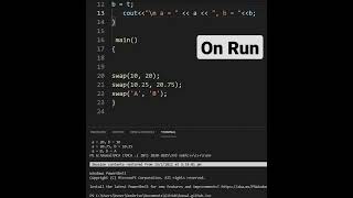 Template Function Program In C++ #shorts