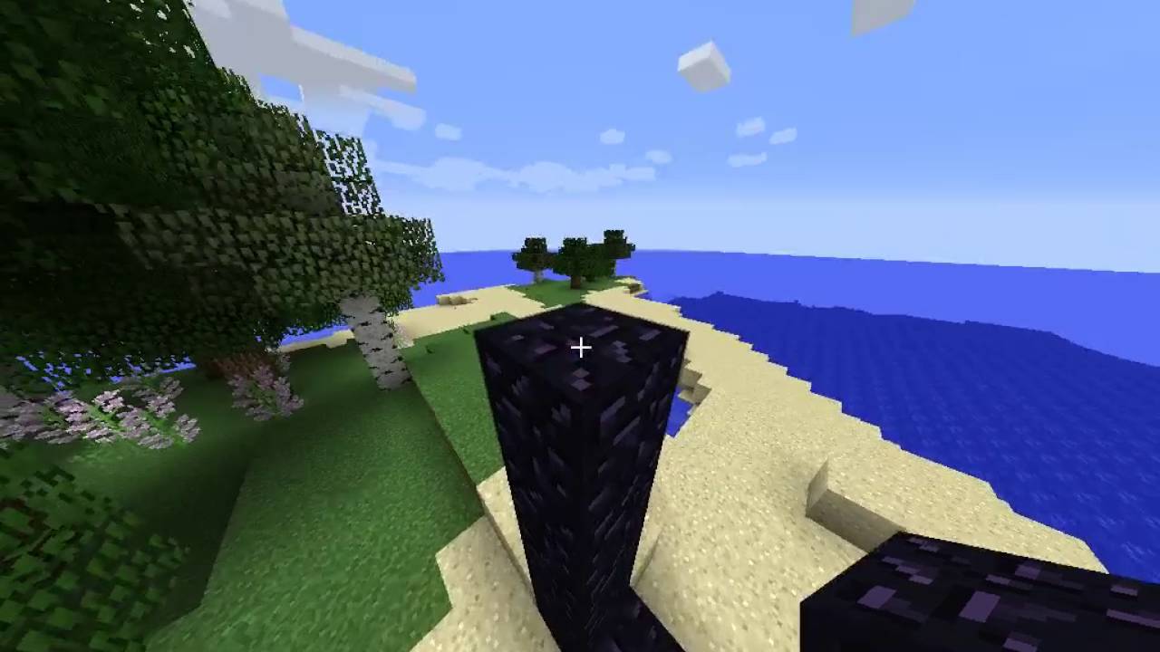 comment faire un portail vers l'enfer dans minecraft PE(abonnez vous♥