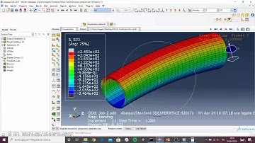 Abaqus Tutorial - Pipe with internal pressure and bending moment