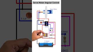 Servo Motor Angular Control Using NE555 & 47K Potentiometer ⚙️ | SG90 Servo Control Circuit