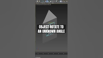 Object rotate to an unknown angle in 3ds Max @ad3dguide #3dsmaxtutorial #beginner