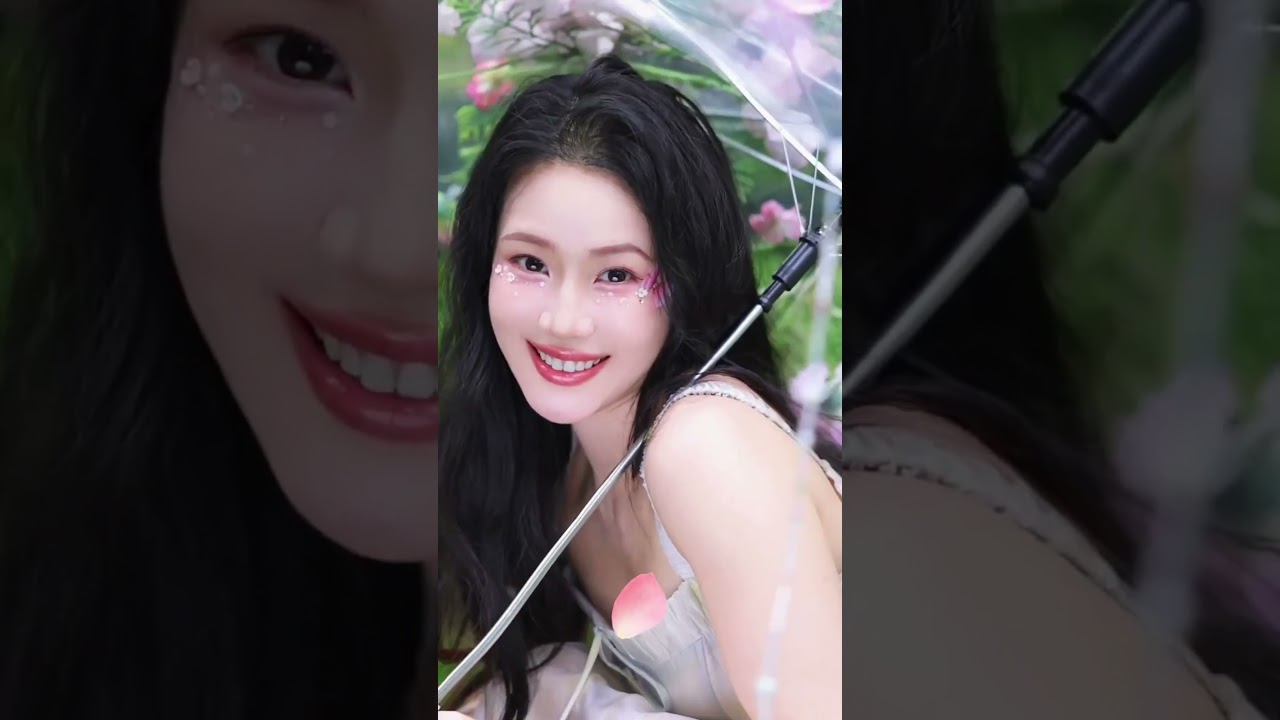 准备出门找春天，下雨的春天也可以很浪漫～#是初九啊 #makeup #妆容分享#shorts