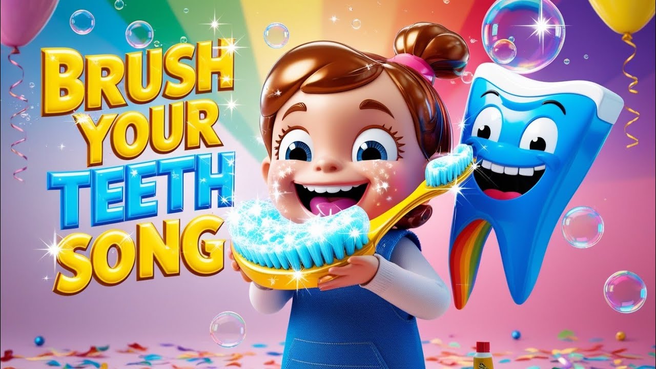 "Brush Your Teeth Song for Kids | Fun Nursery Rhyme for Healthy Habits ...