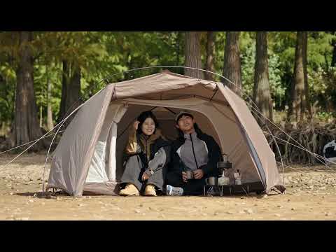 Двомісний намет Naturehike CNK2300ZP040 Brown | Всесезонний, двошаровий, легкий, водостійкий, УФ-захист, алюмінієвий каркас, видео 1