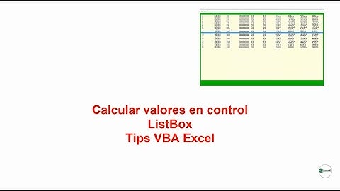 Calculo en ListBox Tips VBA