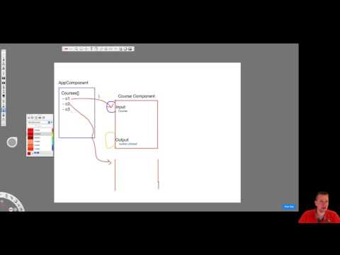 MEAN STACK with Angular4 part 19 -  Input and output component explained with a diagram
