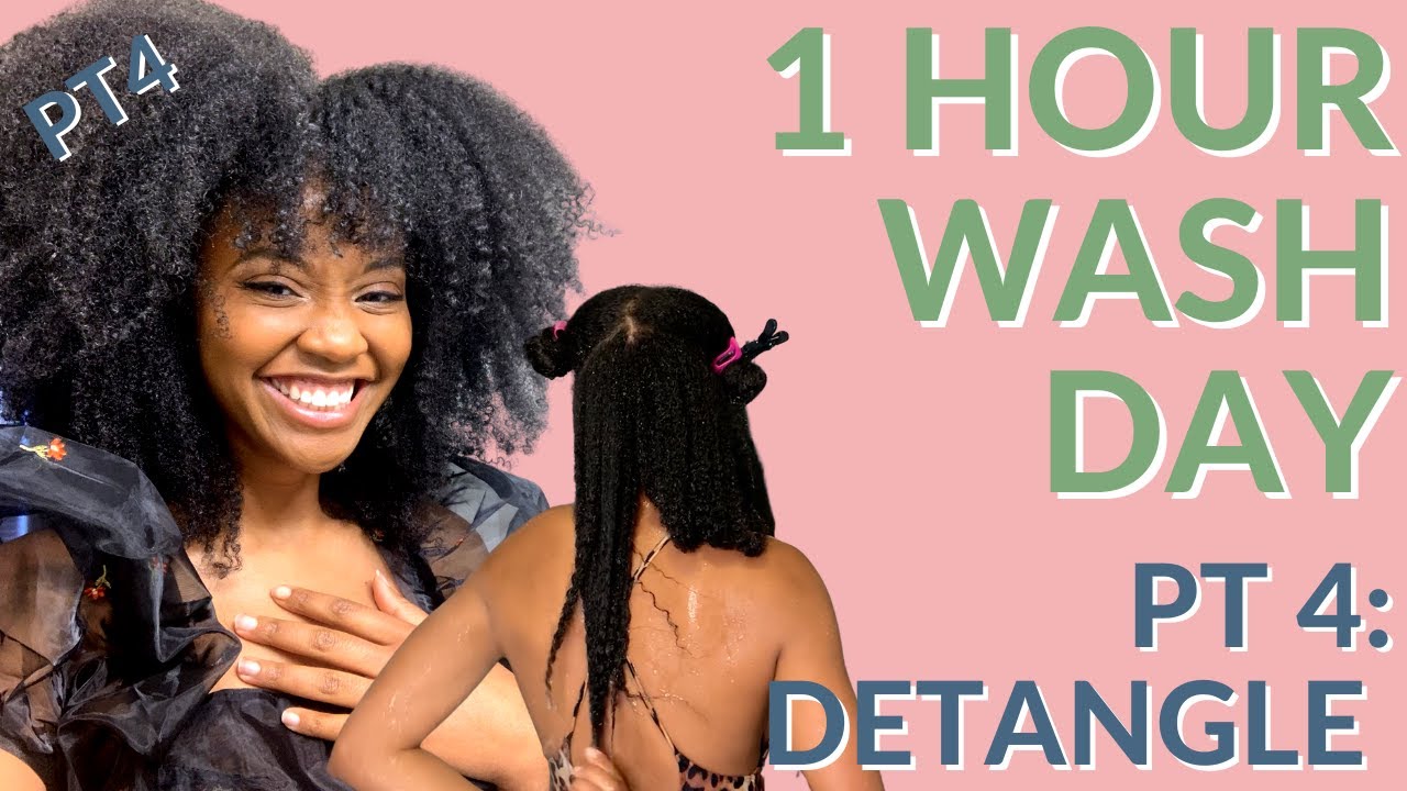 1 Hour Wash Day DETANGLING Natural Hair Routine Best Wash Day