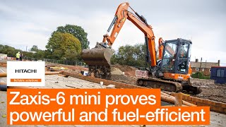 Zaxis-6 mini excavator proves powerful and fuel-efficient