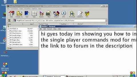 How To Install The single player commands Mod For Minecraft 1.2.5