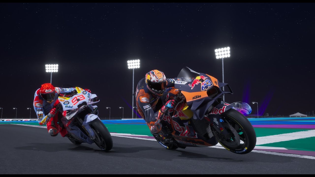 JACK MILLER VS MARC MARQUEZ MOTOGP DOHA QATAR 2024 SEASONS MOD ON BOARD ...