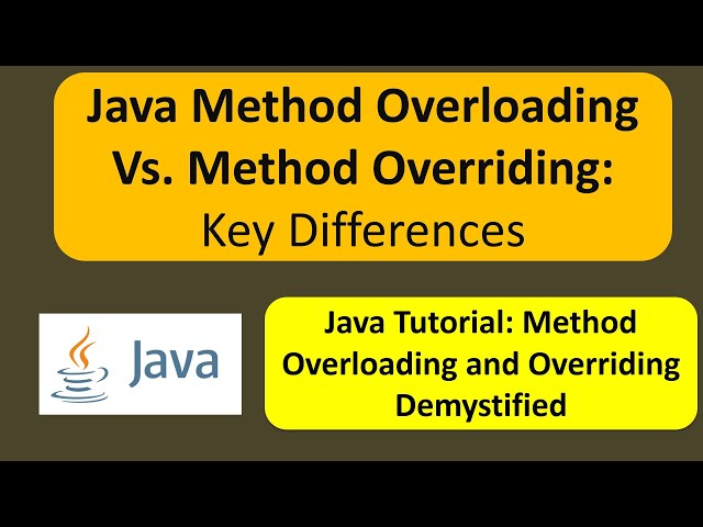 Method Overloading vs Method Overriding in Java