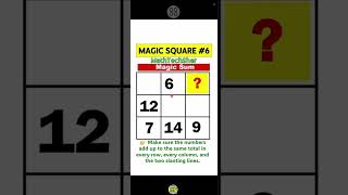 🧩 MATH Challenge: Magic Square #6 | Can You Find the Magic Sum? #brainteaser #mathpuzzles screenshot 3