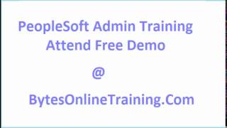 Peoplesoft ADMIN Online Training