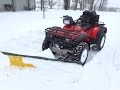 Honda Foreman 450 vs. 16 Inch Snow Storm, ATV Snow Plow