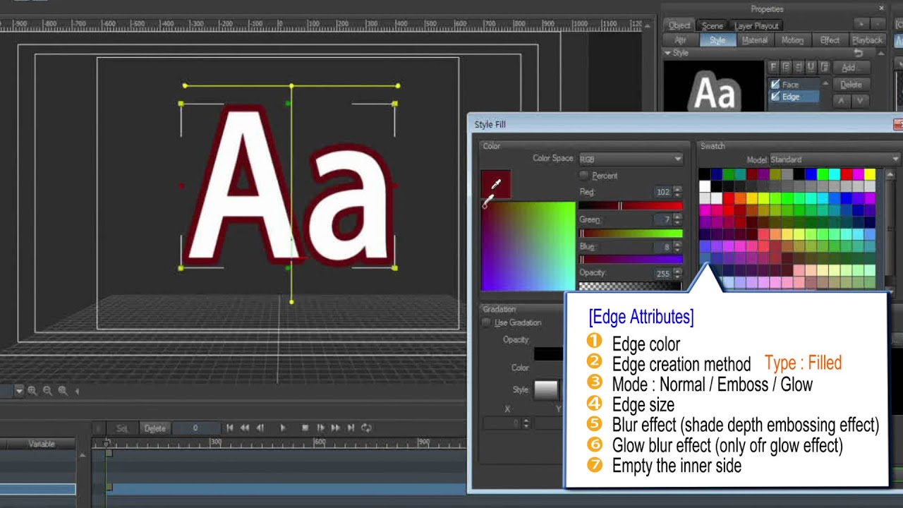 KarismaCG Tutorial - Chapter3 2D Object Design 2D Style Setting1