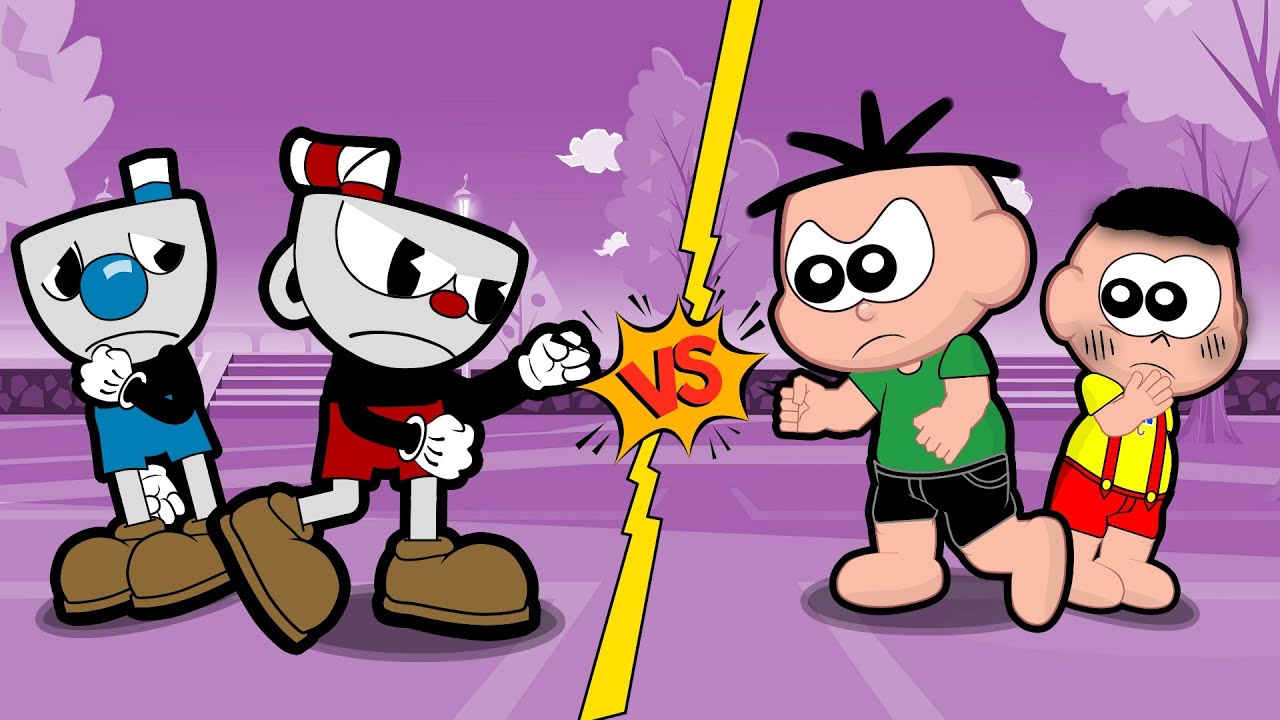 Cebolinha e Cascão em CUPHEAD Quem é o Melhor