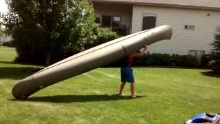 Grumman aluminium canoe portage solo