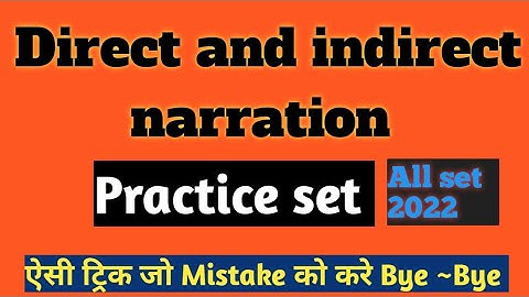 practice set 2022 Direct and indirect narration up board class 12th