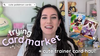 finally trying Cardmarket!🪻 card haul / cute trainer binder prep ⋆.𐙚 ̊